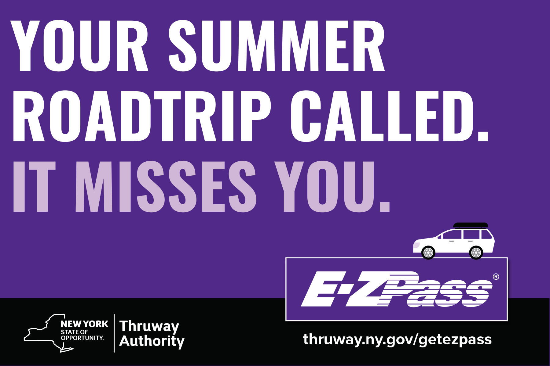 ezpass postcard ad your summer roadtrip called